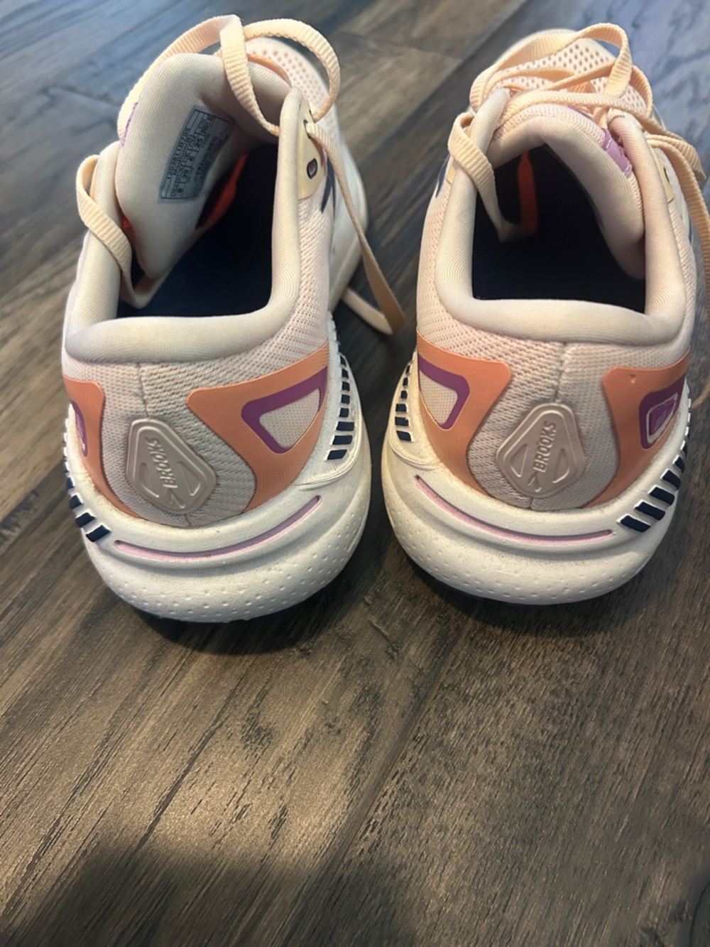 Brooks Women's Peach, Navy and Purple Running Shoes - Picture 5 of 5